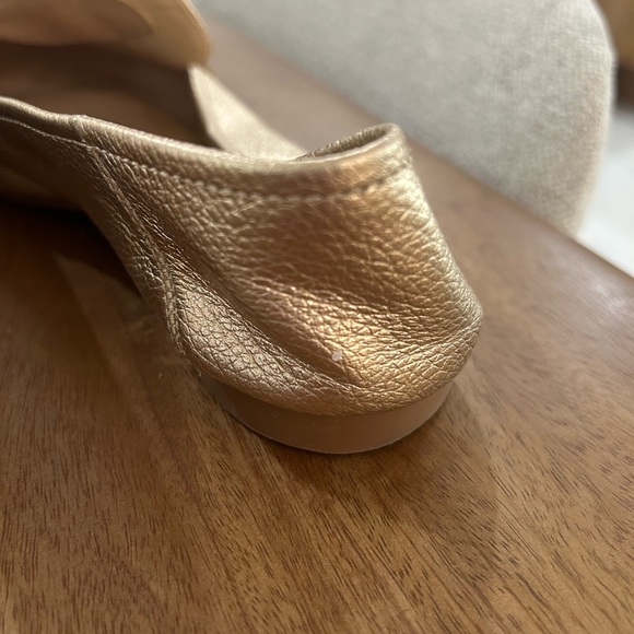 Arezzo Women's Metallic Gold Loafers - Picture 8 of 12